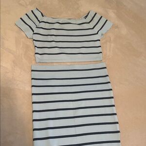 Striped blue and navy Two-Piece Set